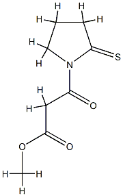 1-Pyrrolidinepropanoic  acid,  -bta--oxo-2-thioxo-,  methyl  ester Structure