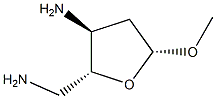 beta-D-erythro-Pentofuranoside, methyl 3,5-diamino-2,3,5-trideoxy- (9CI) Struktur