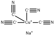 trisodium tetra(cyano-C)cuprate(3-) Structure