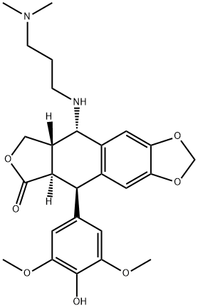 4'-O-demethyl-4-((3''-(dimethylamino)propyl)amino)-4-desoxypodophyllotoxin,152833-16-4,结构式