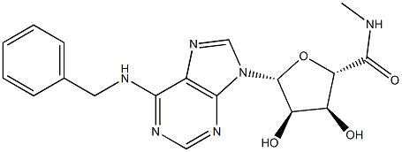 5'-(N-methylcarboxamido)-N(6)-benzyladenosine 结构式