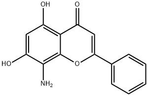 4H-1-Benzopyran-4-one,8-amino-5,7-dihydroxy-2-phenyl-(9CI) 结构式