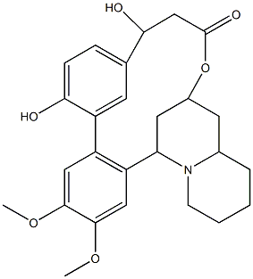 13,14-Dihydro-2',14β-dihydroxy-4'',5''-dimethoxylythran-12-one 结构式