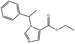 1-(1-苯乙基)-1H-咪唑-5-羧酸乙酯, 15301-65-2, 结构式