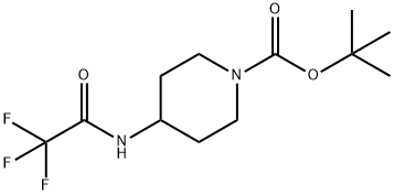Tert-Butyl 4-(2,2,2-trifluoroacetamido)piperidine-1-carboxylate,153198-06-2,结构式