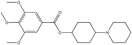 4-ピペリジノシクロヘキシル=3,4,5-トリメトキシベンゾアート 化学構造式