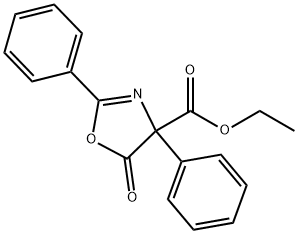 4-Oxazolecarboxylic  acid,  4,5-dihydro-5-oxo-2,4-diphenyl-,  ethyl  ester Struktur