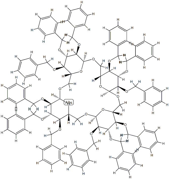 benzylated cycloisomaltotetraose 结构式