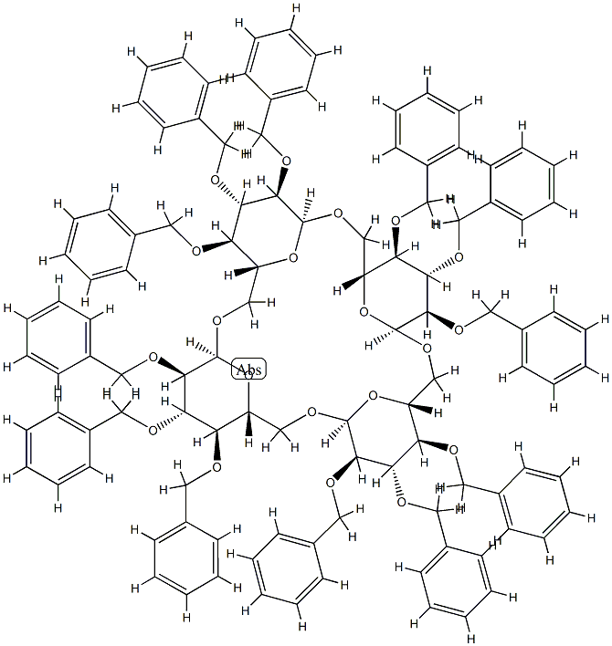 benzylated cycloisomaltotetraose Structure