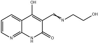 1,8-Naphthyridin-2(1H)-one,4-hydroxy-3-[[(2-hydroxyethyl)imino]methyl]-(9CI) Structure