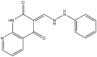 1,8-Naphthyridine-3-carboxaldehyde,1,2-dihydro-4-hydroxy-2-oxo-,3-(phenylhydrazone)(9CI) 结构式