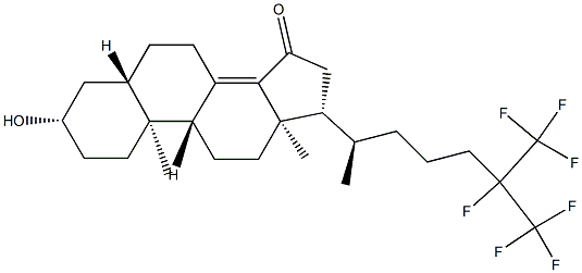 3-hydroxy-25,26,26,26,27,27,27-heptafluoro-5-cholest-8(14)-en-15-one 结构式