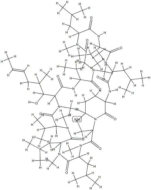 三环环孢菌素A 结构式