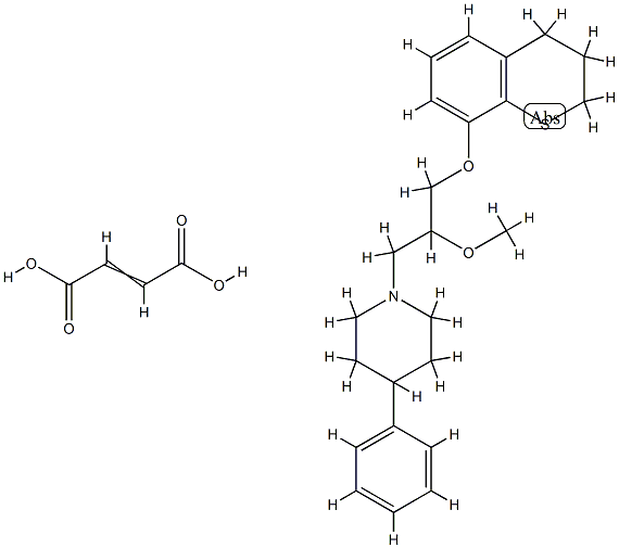 but-2-enedioic acid, 1-(2-methoxy-3-thiochroman-8-yloxy-propyl)-4-phen yl-piperidine Structure