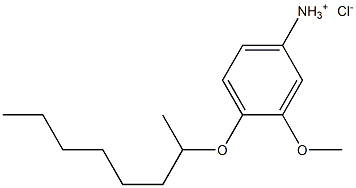 Benzenamine,3-methoxy-4-[(1-methylheptyl)oxy]-, hydrochloride (1:1) 化学構造式