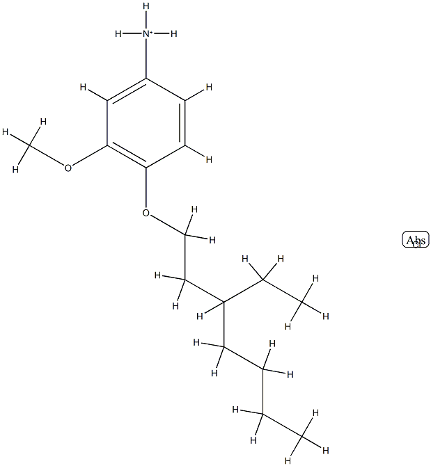 Benzenamine,4-[(3-ethylheptyl)oxy]-3-methoxy-, hydrochloride (1:1) Structure