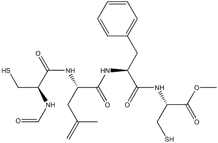 formyl-cyclo(cysteinyl-leucyl-phenylalanyl-cysteinyl) methyl ester|