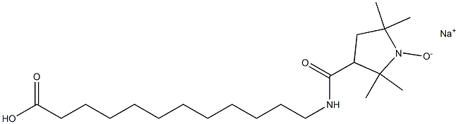 12-(2,2,5,5-tetramethyl-1-pyrrolidinoxyl-3-carbonylamino)dodecanoate 化学構造式