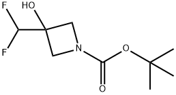 叔-丁基 3-(二氟甲基)-3-羟基吖丁啶-1-甲酸基酯, 1540342-18-4, 结构式