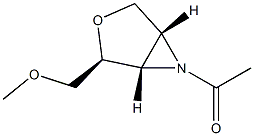 3-Oxa-6-azabicyclo[3.1.0]hexane, 6-acetyl-2-(methoxymethyl)-, [1S- Structure