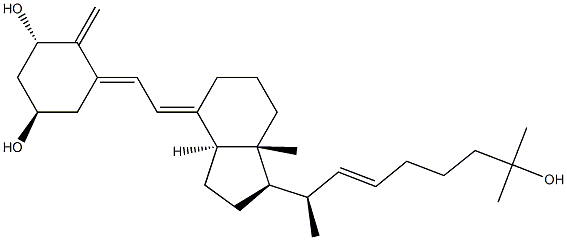 22-dehydro-1,25-dihydroxy-24-dihomovitamin D3 结构式