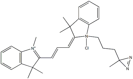 4,4-azo-n-pentyl-1'-methyl-3,3,3',3'-tetramethylindocarbocyanine Struktur