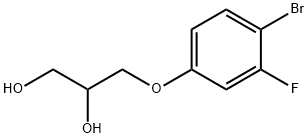 3-(4-bromo-3-fluorophenoxy)propane-1,2-diol(WXC05045) 化学構造式