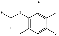 1,3-dibromo-4-(difluoromethoxy)-2,5-dimethylbenzene(WXFC0643) Struktur
