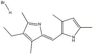 1H-Pyrrole,2-[(4-ethyl-3,5-dimethyl-2H-pyrrol-2-ylidene)methyl]-3,5-dimethyl-,hydrobromide (1:1),15536-56-8,结构式