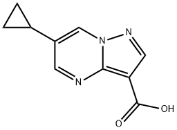 6-环丙基吡唑并[1,5-A]嘧啶-3-羧酸, 1554235-52-7, 结构式