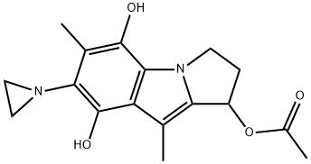 7-(1-azidirinyl)-2,3-dihydro-1-acetoxy-5,8-dihydroxy-6,9-dimethyl-1H-pyrrolo(1,2-a)indole,155474-43-4,结构式