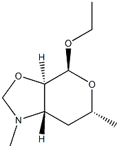 2H-Pyrano[4,3-d]oxazole,4-ethoxyhexahydro-1,6-dimethyl-,[3aR-(3aalpha,4bta,6alpha,7abta)]-(9CI) Structure