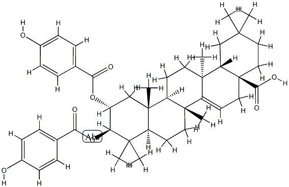 2-hydroxymaprounic acid 2,3-bis(4-hydroxybenzoate) Structure