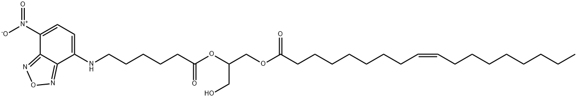 1-oleoyl-2-hexanoyl-NBD-glycerol Structure