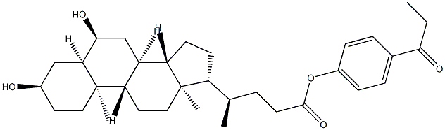 155587-60-3 (3α,5β,6α)-3,6-Dihydroxycholan-24-oic Acid 4-(1-Oxopropyl)phenyl Ester