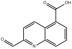 5-Quinolinecarboxylicacid,2-formyl-(9CI) Structure