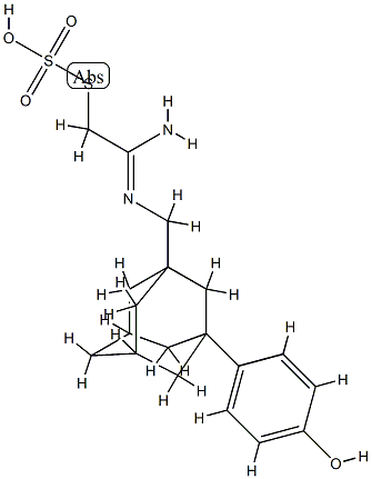 Thiosulfuric acid, S-(2-(((3-(4-hydroxyphenyl)tricyclo(3.3.1.1(sup 3,7 ))dec-1-yl)methyl)amino)-2-iminoethyl) ester 结构式