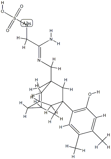 Thiosulfuric acid, S-(2-(((3-(4,5-dimethyl-2-hydroxyphenyl)tricyclo(3. 3.1.1(sup 3,7))dec-1-yl)methyl)amino)-2-iminoethyl) ester 结构式