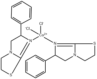 Cobalt, dichlorobis(2,3,5,6-tetrahydro-6-phenylimidazo(2,1-b)thiazole- N(sup 7)-, (T-4-(S),(S))-|