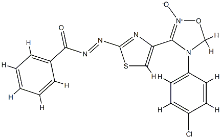 (NE)-N-[[4-[4-(4-chlorophenyl)-2-oxido-1-oxa-4-aza-2-azoniacyclopent-2 -en-3-yl]-1,3-thiazol-2-yl]imino]benzamide Structure