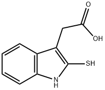 1H-Indole-3-aceticacid,2-mercapto-(9CI) Struktur