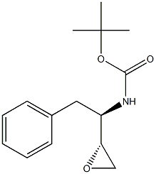 Carbamic acid, N-[(1R)-1-(2R)-2-oxiranyl-2-phenylethyl]-, 1,1-dimethylethyl ester
 Struktur