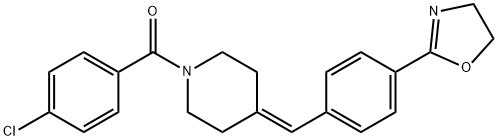 (4-クロロフェニル)[4-[4-(2-オキサゾリン-2-イル)ベンジリデン]ピペリジノ]ケトン 化学構造式