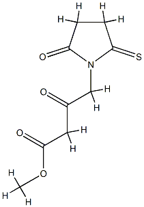 1-Pyrrolidinebutanoic  acid,  -bta-,2-dioxo-5-thioxo-,  methyl  ester,157034-47-4,结构式