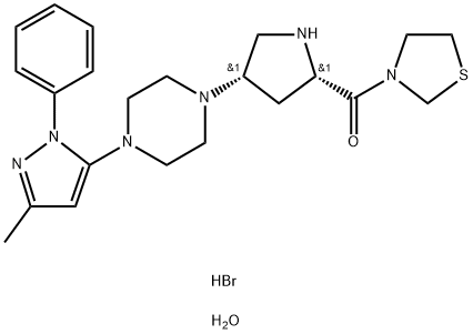 テネリグリプチン臭化水素酸塩水和物 化学構造式