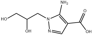1H-Pyrazole-4-carboxylicacid,5-amino-1-(2,3-dihydroxypropyl)-(9CI),157436-82-3,结构式
