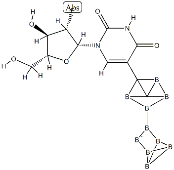 5-o-carboranyl-1-(2-deoxy-2-fluoro-arabinofuranosyl)uracil 结构式