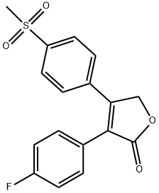 3-(4-fluorophenyl)-4-(4-(methylsulfonyl)phenyl)furan-2(5H)-one(WXFC0208) 化学構造式