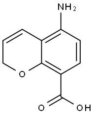 2H-1-Benzopyran-8-carboxylicacid,5-amino-(9CI) Struktur