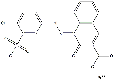 strontium 4-[(4-chloro-3-sulphonatophenyl)azo]-3-hydroxy-2-naphthoate (1:1) 结构式